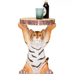 Tische-KARE Design Beistelltisch Animal Tiger O35Cm