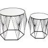 Tische-KARE Design Beistelltisch Cobweb Schwarz (2/Set)