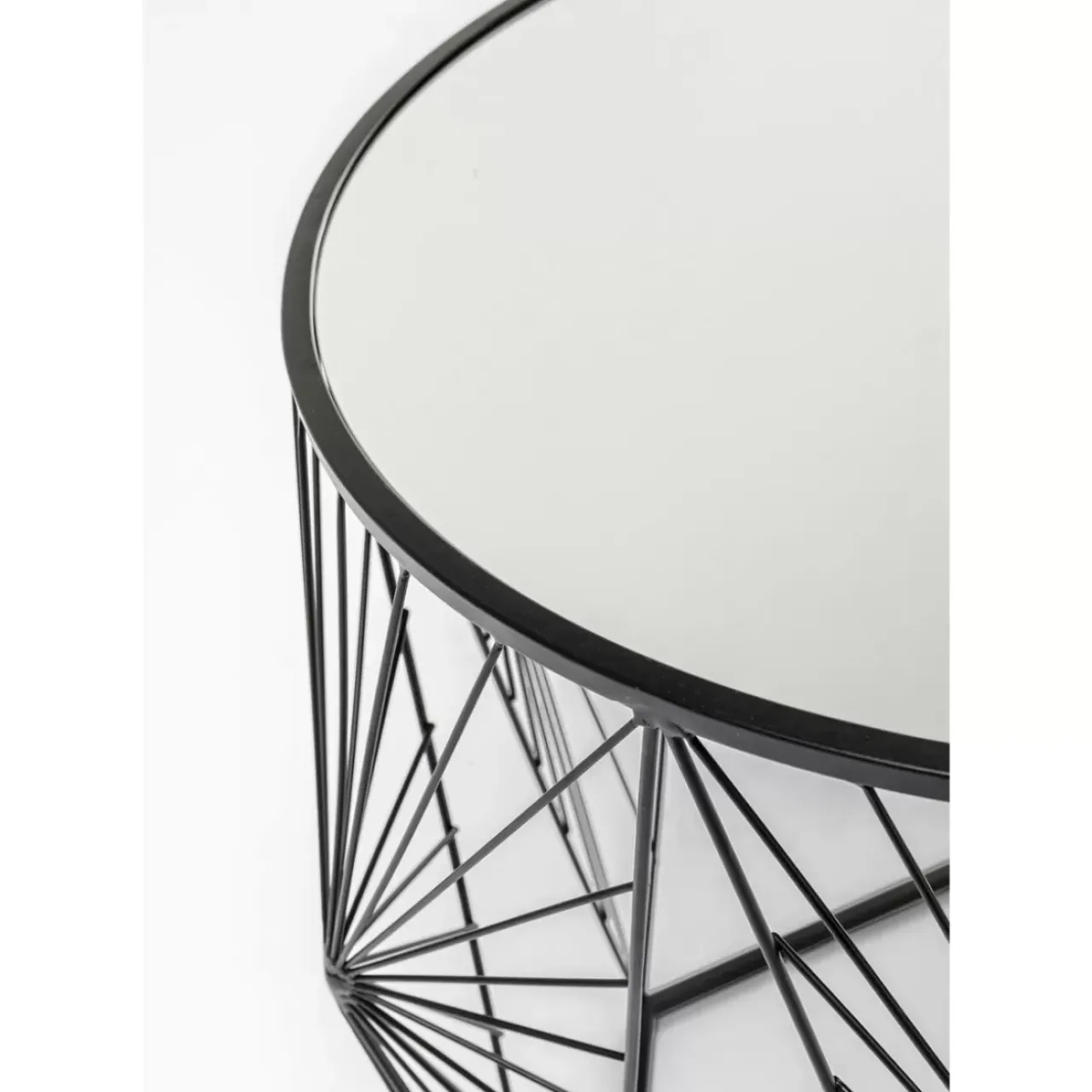 Tische-KARE Design Beistelltisch Cobweb Schwarz (2/Set)