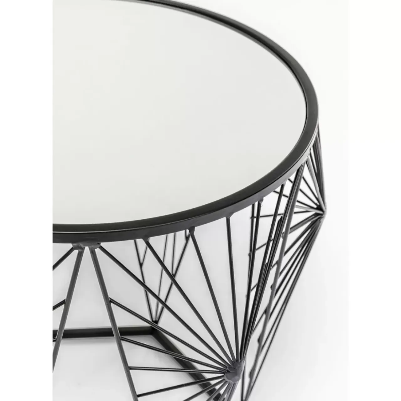 Tische-KARE Design Beistelltisch Cobweb Schwarz (2/Set)