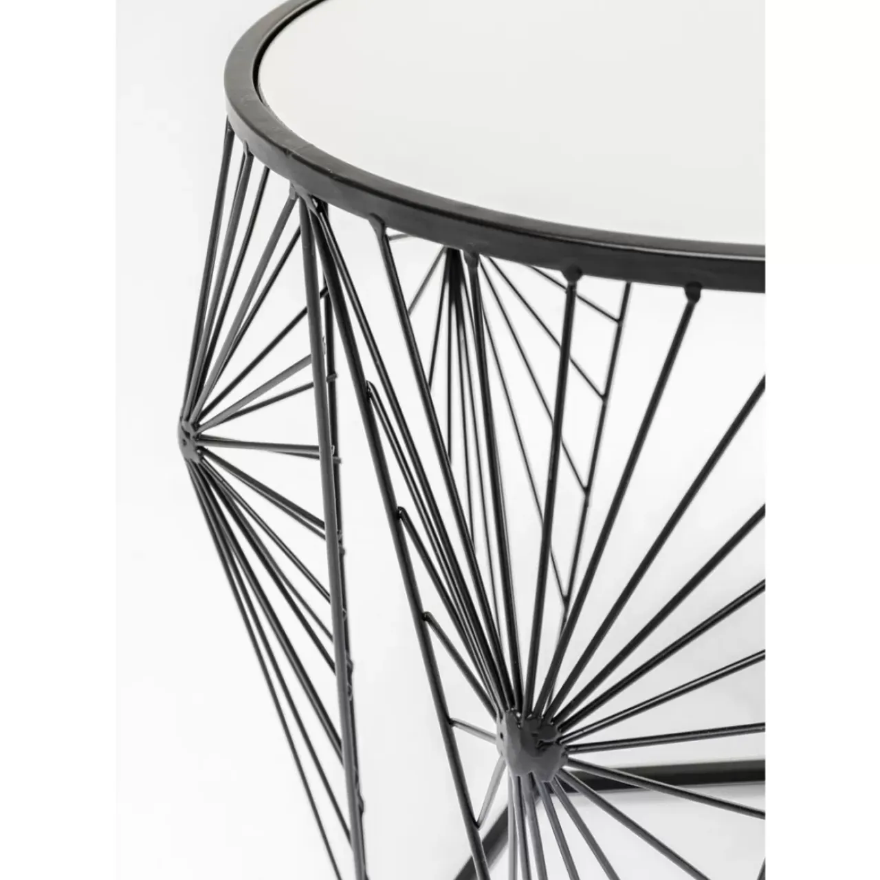 Tische-KARE Design Beistelltisch Cobweb Schwarz (2/Set)