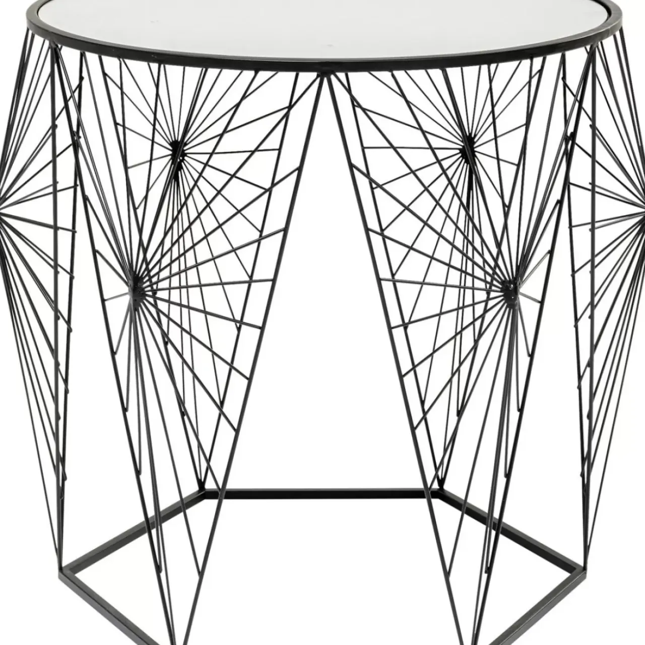 Tische-KARE Design Beistelltisch Cobweb Schwarz (2/Set)