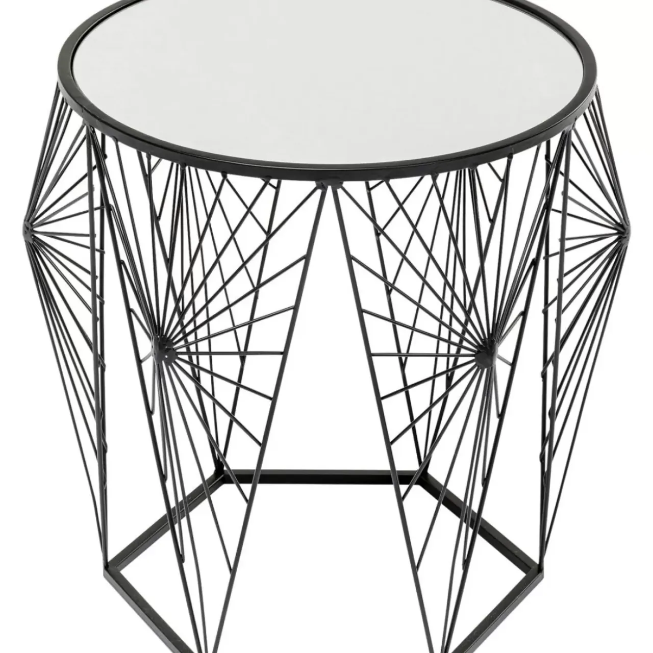 Tische-KARE Design Beistelltisch Cobweb Schwarz (2/Set)