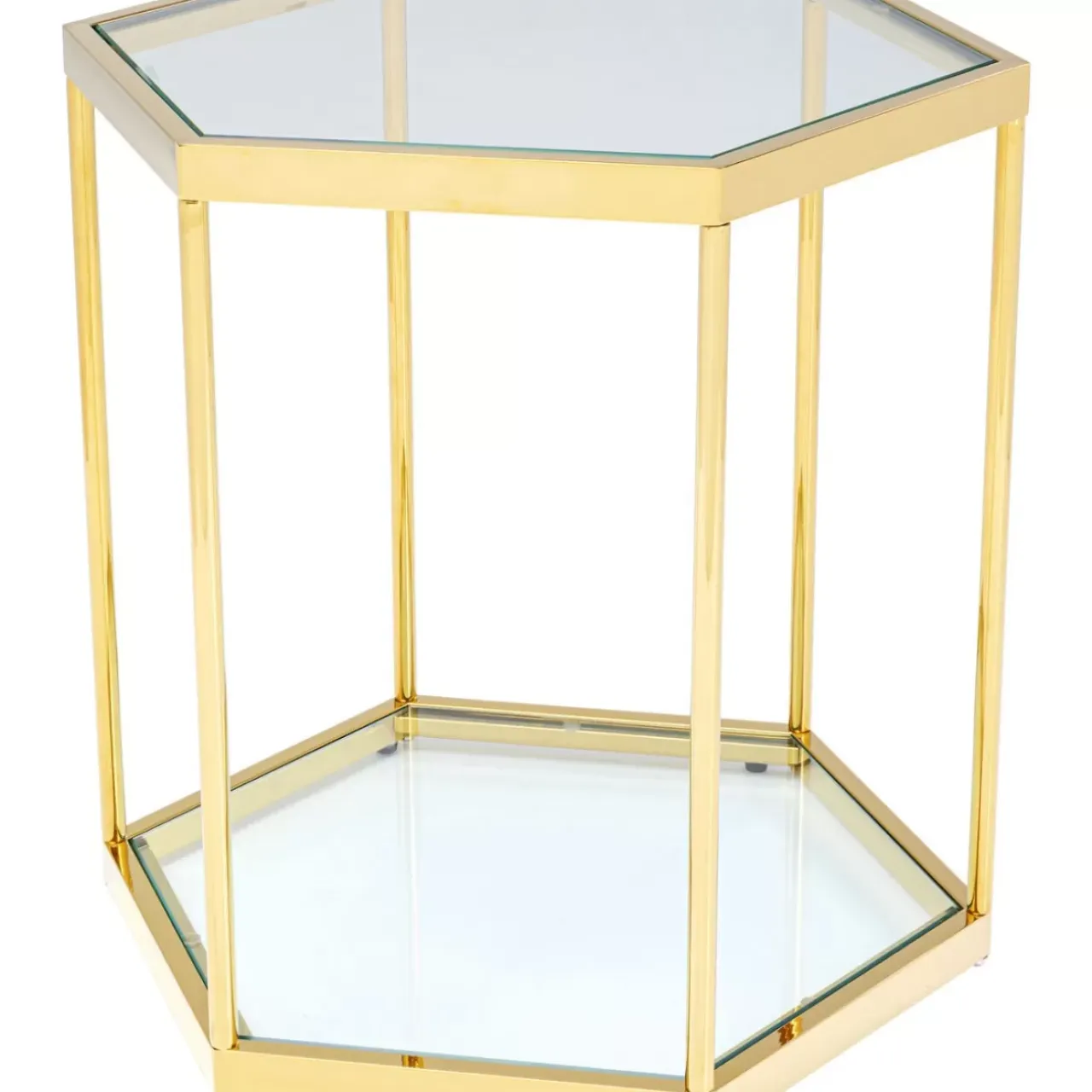 Tische-KARE Design Beistelltisch Comb Gold 55