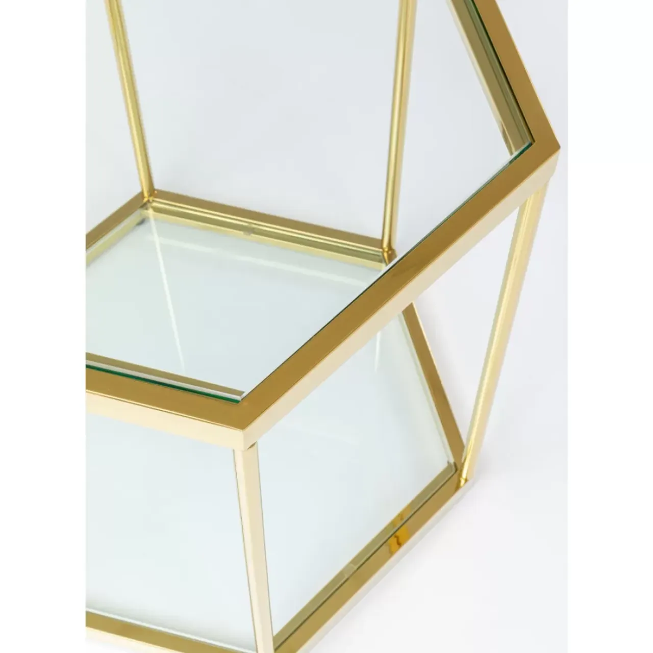 Tische-KARE Design Beistelltisch Comb Gold 55