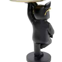 Tische-KARE Design Beistelltisch Cool Bulldog Tray Schwarz 34X55Cm