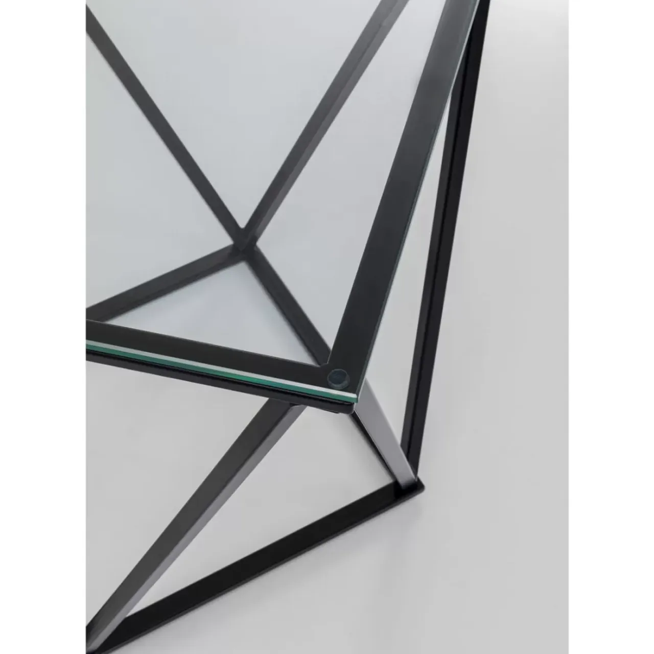 Tische-KARE Design Beistelltisch Cristallo Schwarz 50X50Cm