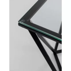 Tische-KARE Design Beistelltisch Cristallo Schwarz 50X50Cm