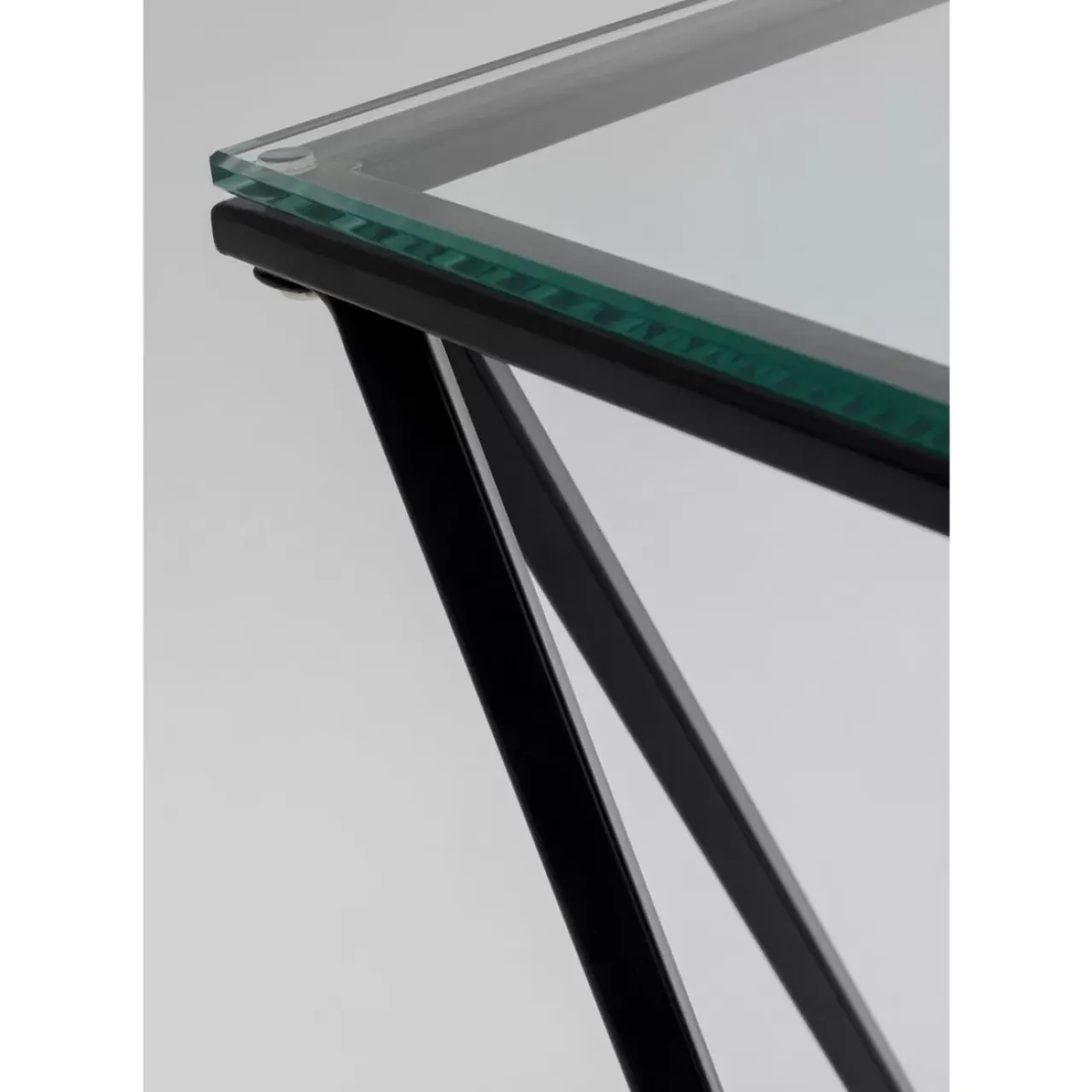 Tische-KARE Design Beistelltisch Cristallo Schwarz 50X50Cm