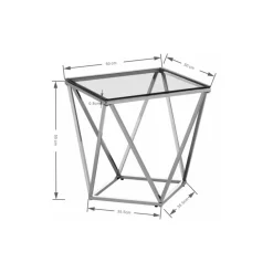 Tische-KARE Design Beistelltisch Cristallo 50X50Cm