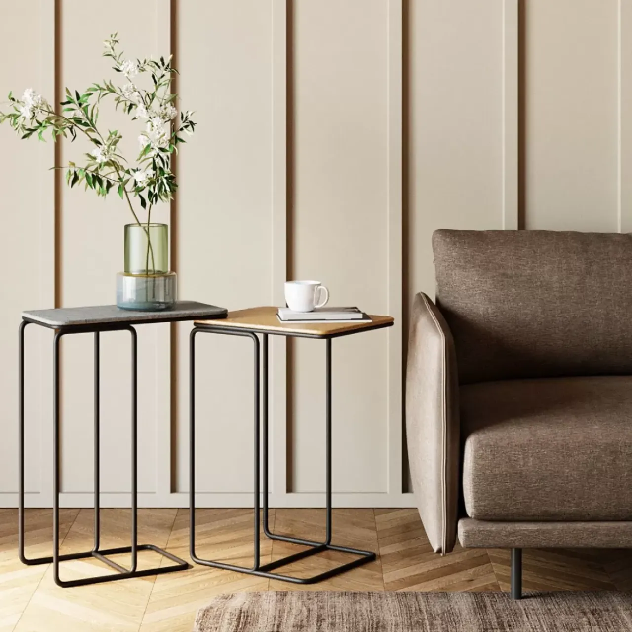 Tische-KARE Design Beistelltisch Diego (2/Set)