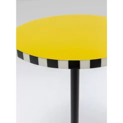 Tische-KARE Design Beistelltisch Domero Checkers Gelb O25Cm