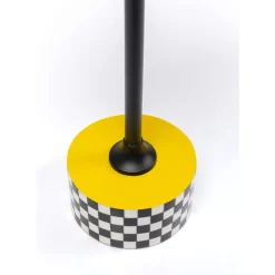Tische-KARE Design Beistelltisch Domero Checkers Gelb O25Cm