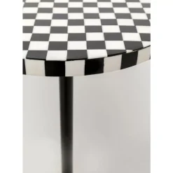 Tische-KARE Design Beistelltisch Domero Chess Schwarz Weis O25Cm