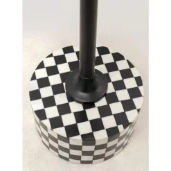 Tische-KARE Design Beistelltisch Domero Chess Schwarz Weis O25Cm