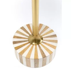 Tische-KARE Design Beistelltisch Domero Cirque Gold Weis O40Cm