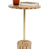Tische-KARE Design Beistelltisch Domero Geo Braun O40Cm