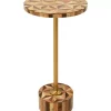 Tische-KARE Design Beistelltisch Domero Geo Braun O25Cm