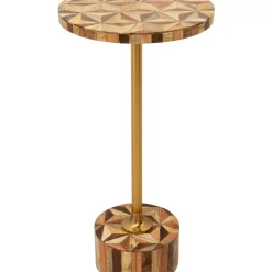 Tische-KARE Design Beistelltisch Domero Geo Braun O25Cm