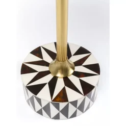 Tische-KARE Design Beistelltisch Domero Star Braun Weis O40Cm