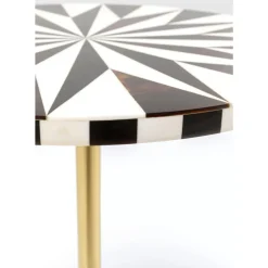 Tische-KARE Design Beistelltisch Domero Star Braun Weis O40Cm