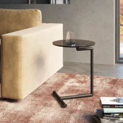 Tische-KARE Design Beistelltisch Easy Living Schwarz O46Cm