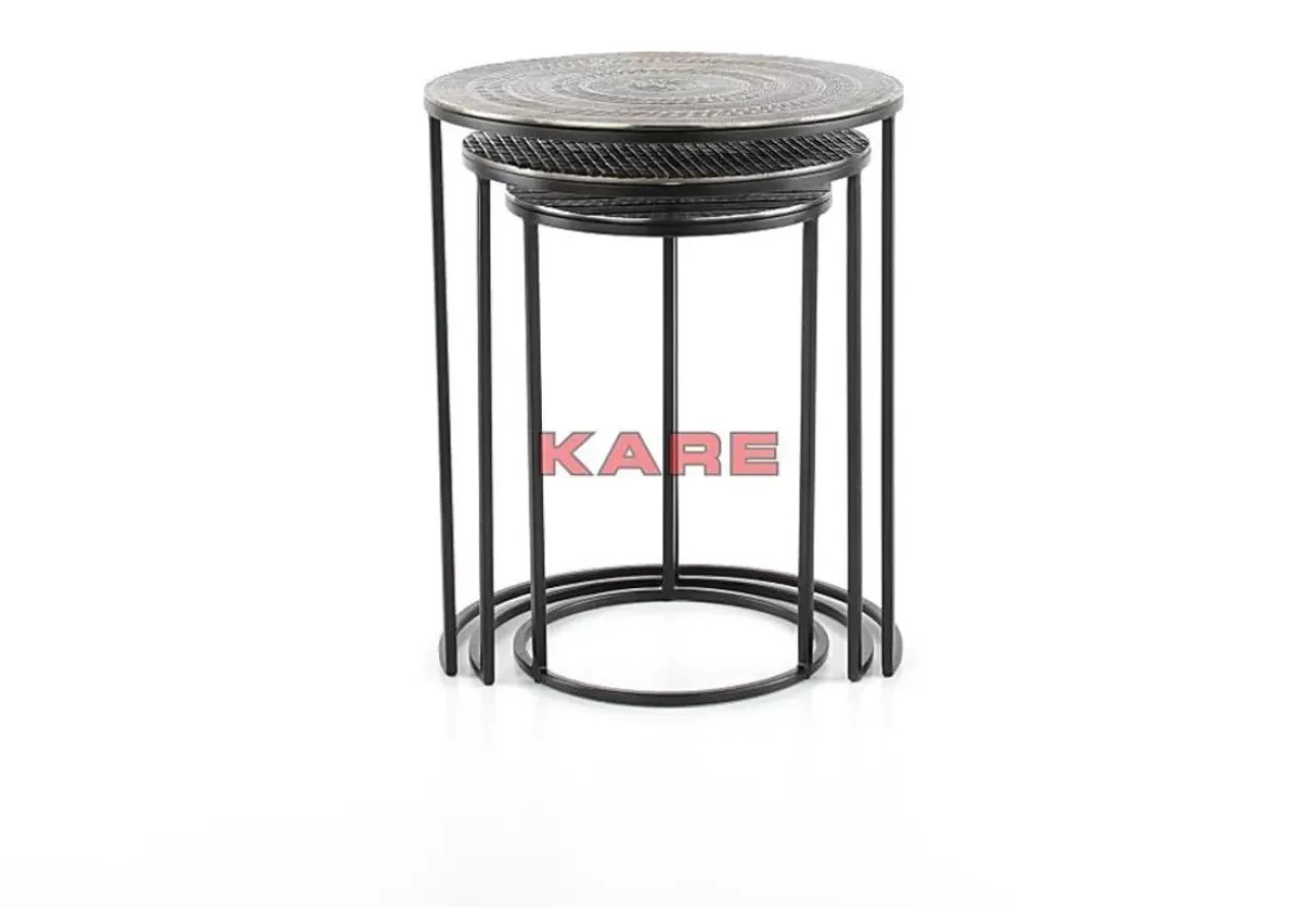Tische-KARE Design Beistelltisch Electra (3/Set) O48Cm