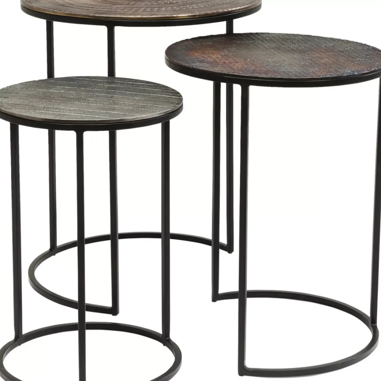 Tische-KARE Design Beistelltisch Electra (3/Set) O48Cm