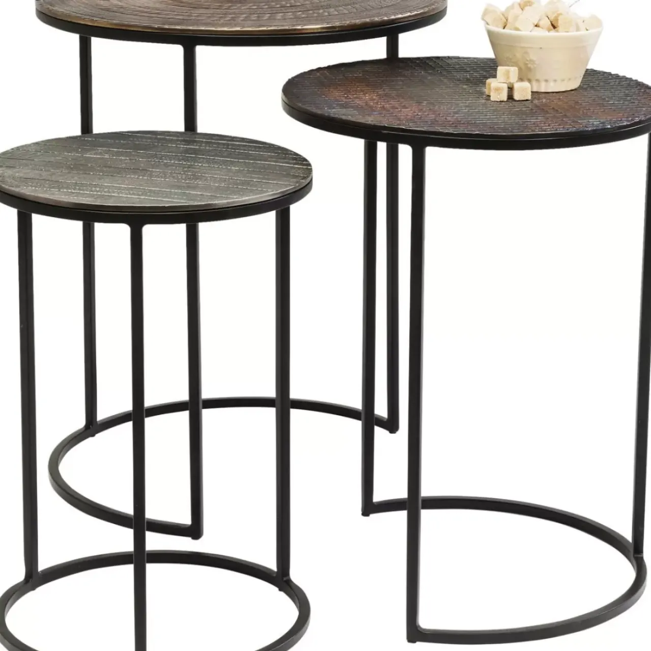 Tische-KARE Design Beistelltisch Electra (3/Set) O48Cm