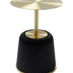 Tische-KARE Design Beistelltisch Endless Vegas Schwarz O40Cm