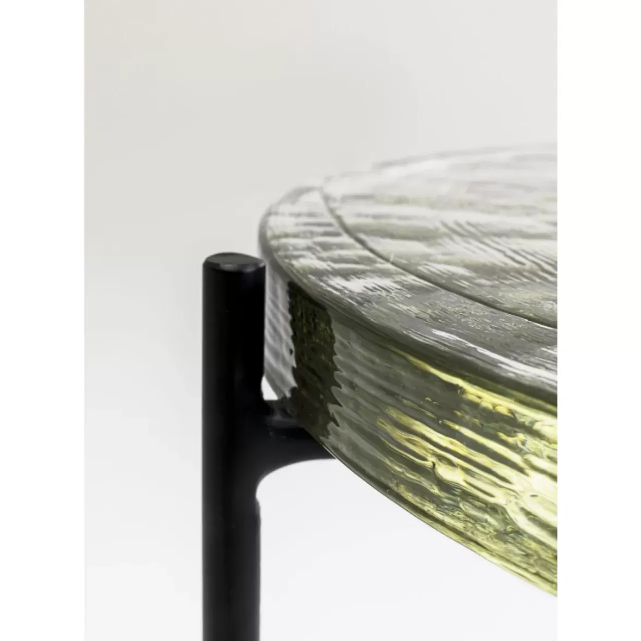Tische-KARE Design Beistelltisch Ice Schwarz O40Cm