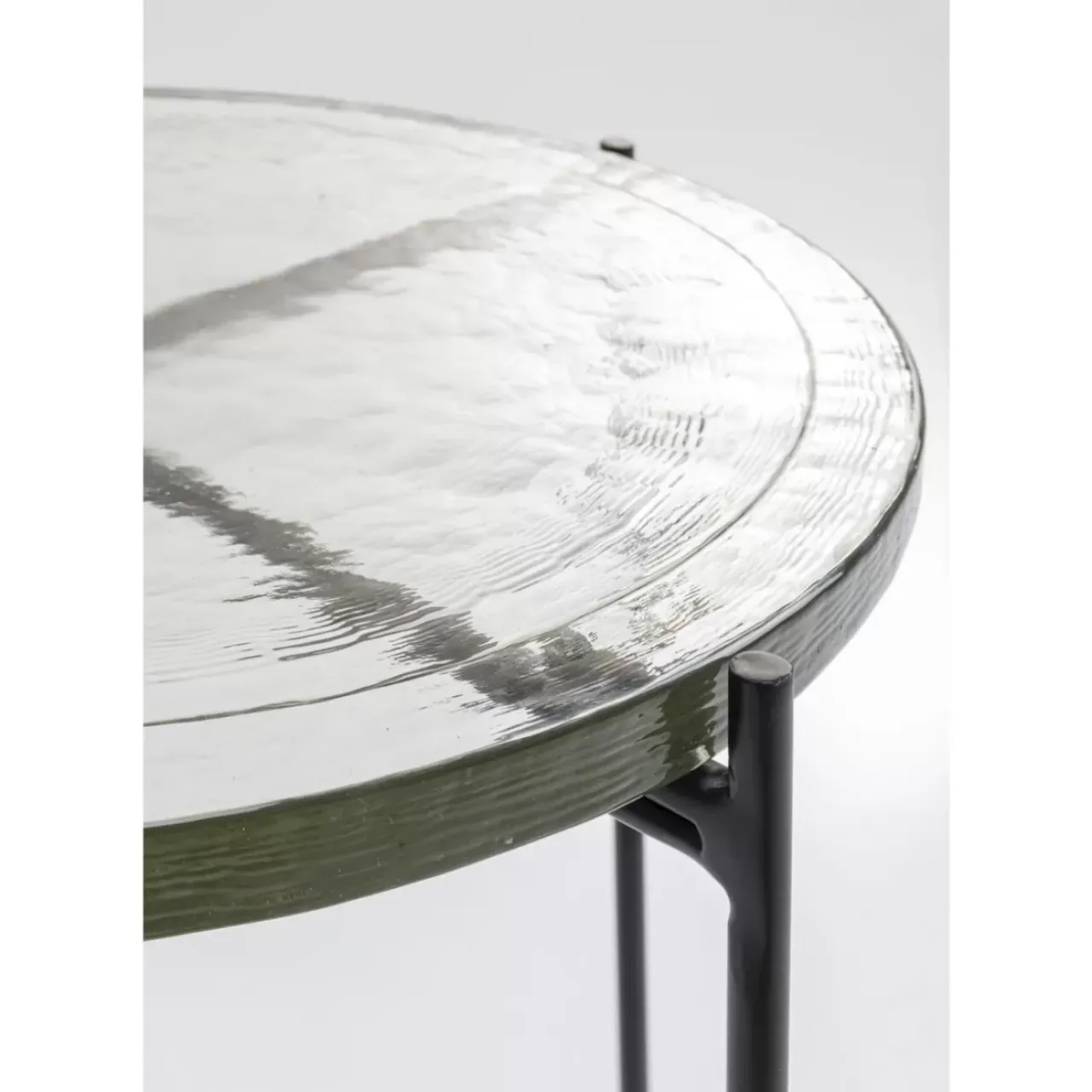 Tische-KARE Design Beistelltisch Ice Schwarz O40Cm