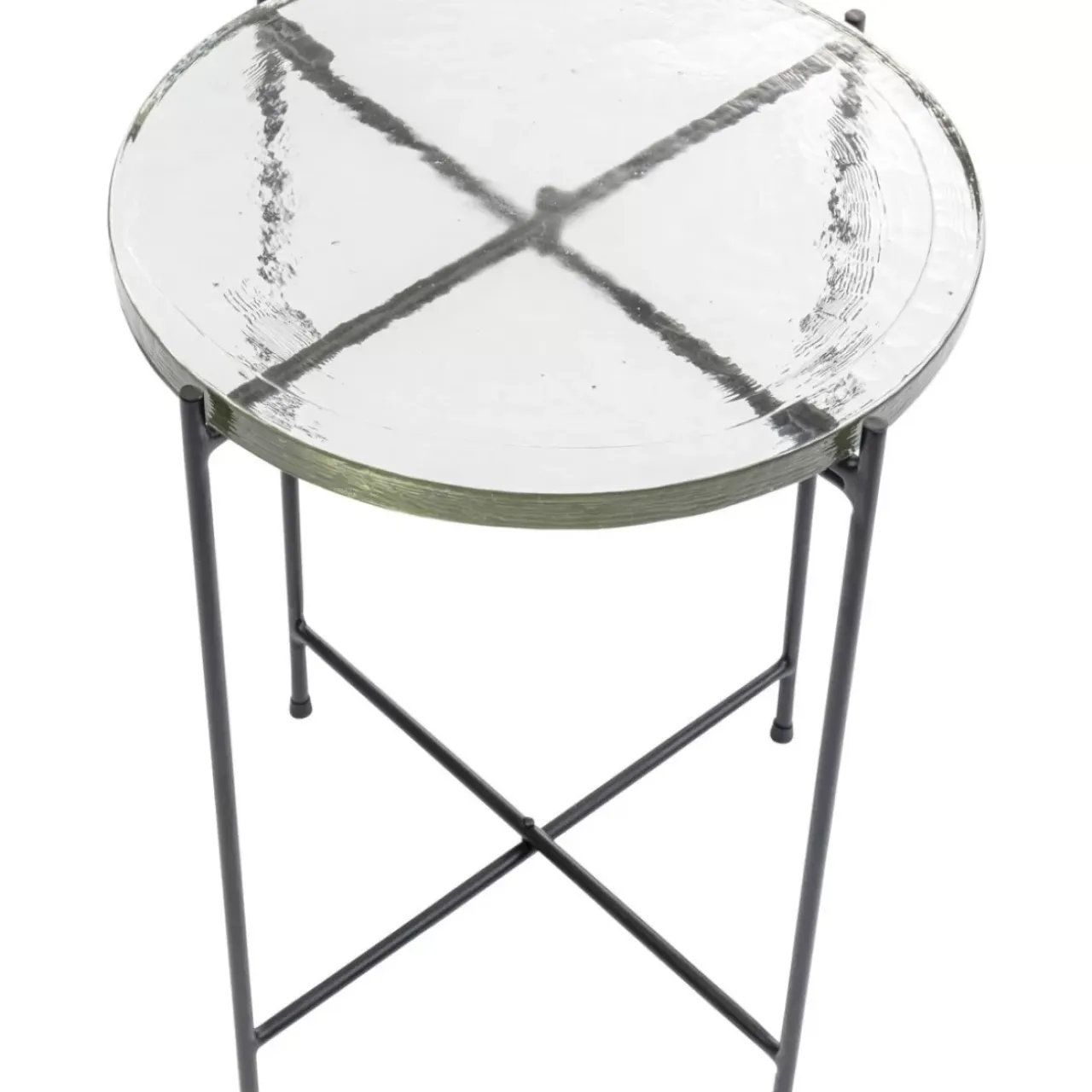 Tische-KARE Design Beistelltisch Ice Schwarz O40Cm