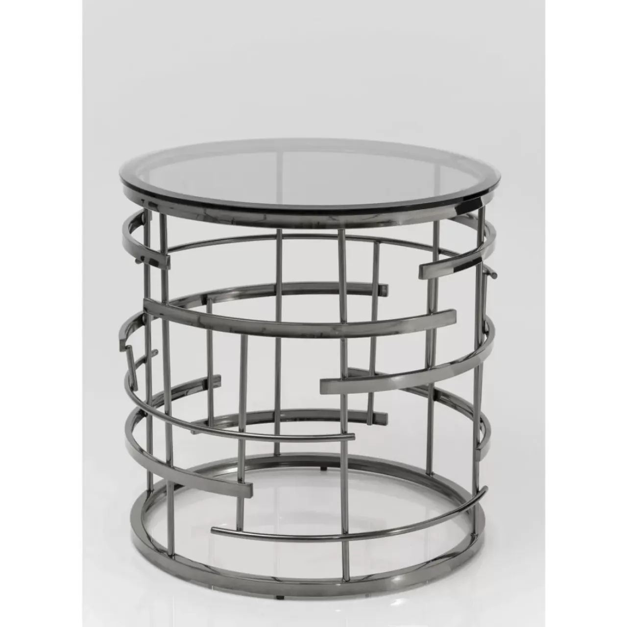Tische-KARE Design Beistelltisch Jupiter Silber O55Cm