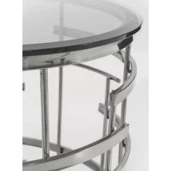 Tische-KARE Design Beistelltisch Jupiter Silber O55Cm