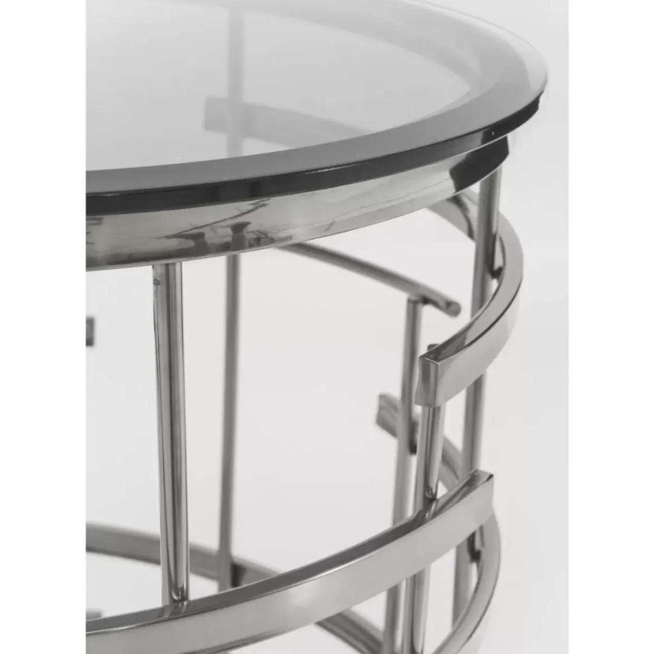 Tische-KARE Design Beistelltisch Jupiter Silber O55Cm
