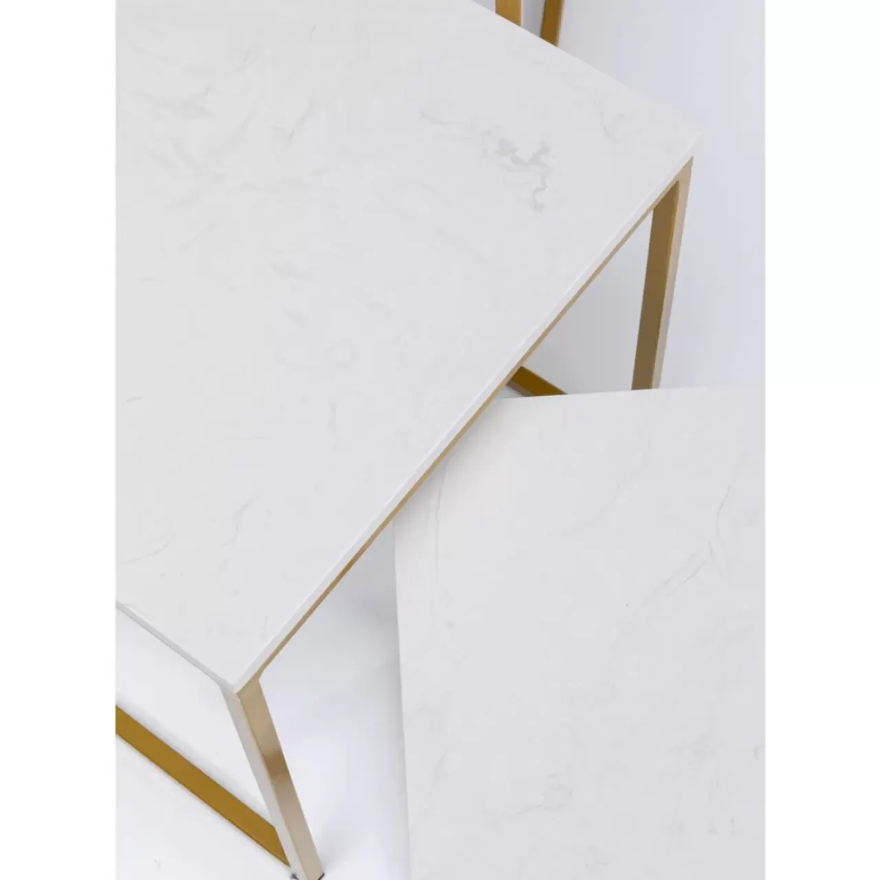 Tische-KARE Design Beistelltisch Key West Gold (3/Set)