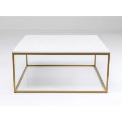 Tische-KARE Design Beistelltisch Key West Gold 40X40Cm
