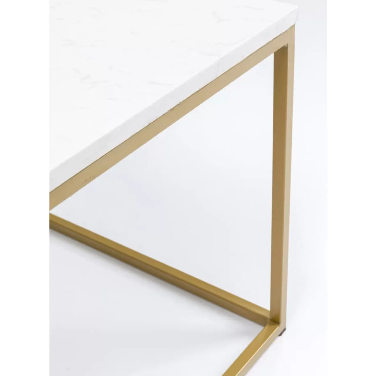 Tische-KARE Design Beistelltisch Key West Gold 40X40Cm