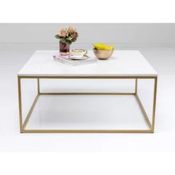 Tische-KARE Design Beistelltisch Key West Gold 40X40Cm
