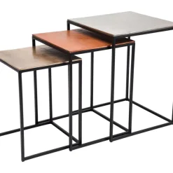 Tische-KARE Design Beistelltisch Loft Square Vintage (3/Set) 41X41Cm