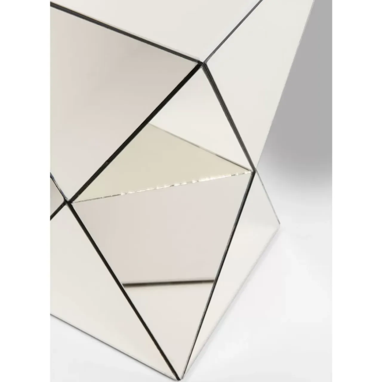 Tische-KARE Design Beistelltisch Luxury Triangle Champagne