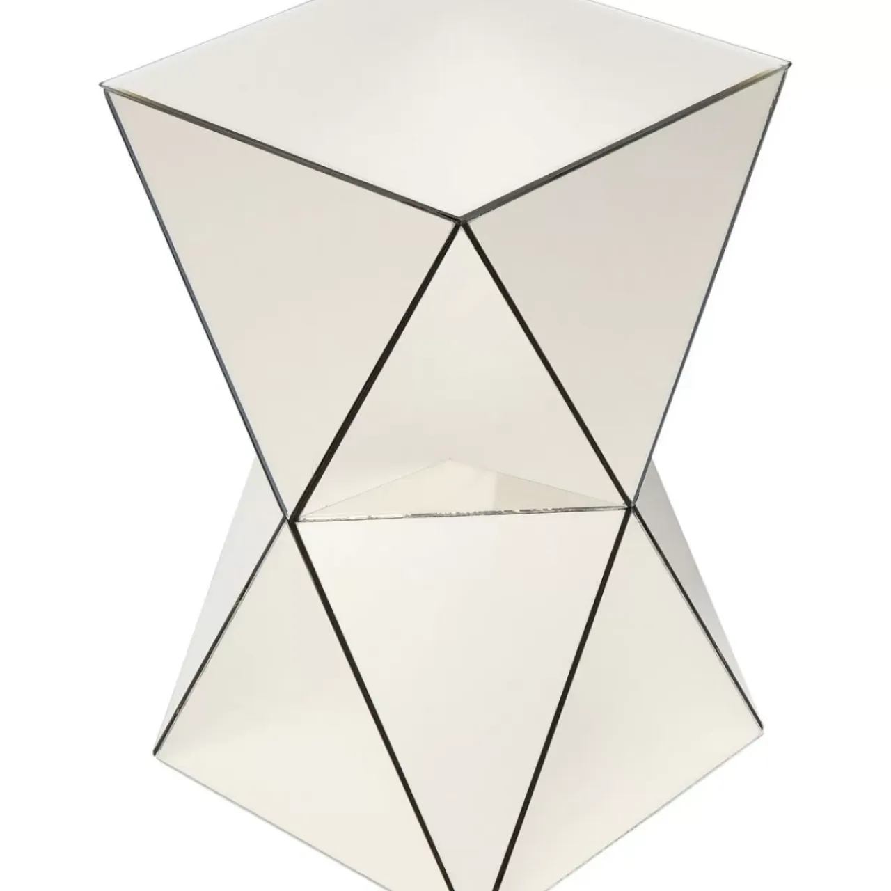 Tische-KARE Design Beistelltisch Luxury Triangle Champagne