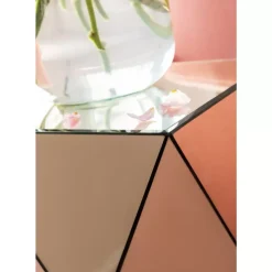 Tische-KARE Design Beistelltisch Luxury Triangle Champagne