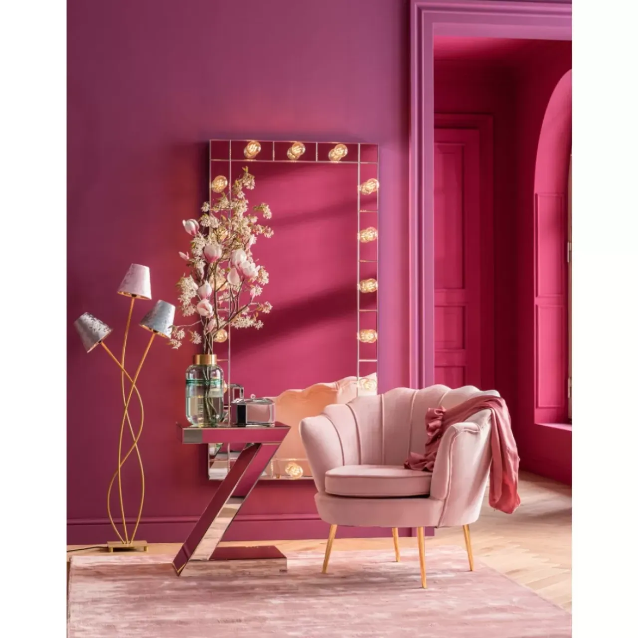 Tische-KARE Design Beistelltisch Luxury Z Champagne