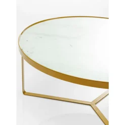 Tische-KARE Design Beistelltisch Marble Gold O55