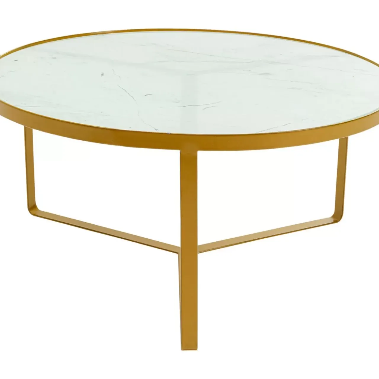 Tische-KARE Design Beistelltisch Marble Gold O55
