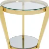 Tische-KARE Design Beistelltisch Monocolo Gold O50Cm