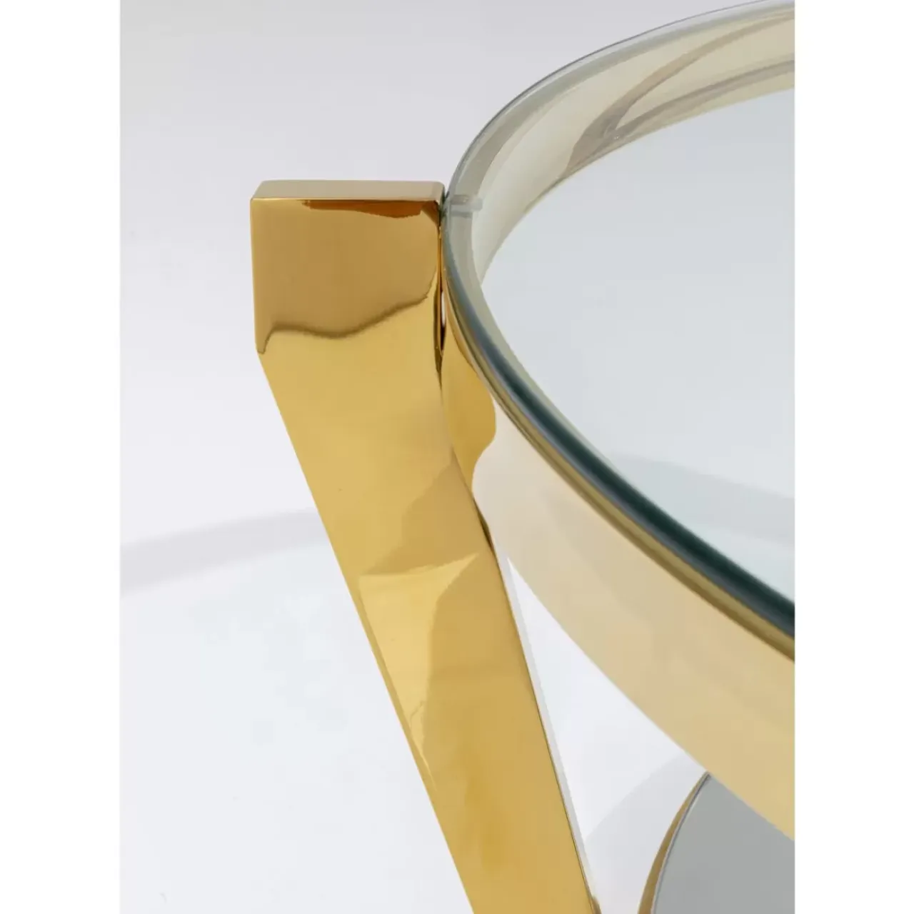 Tische-KARE Design Beistelltisch Monocolo Gold O50Cm