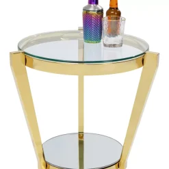 Tische-KARE Design Beistelltisch Monocolo Gold O50Cm